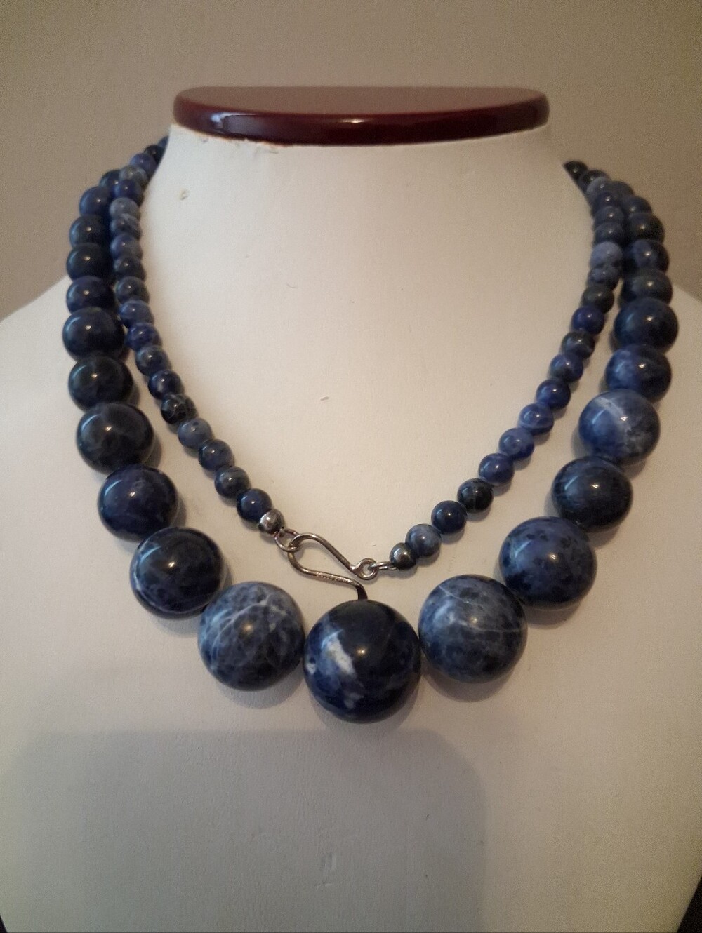 Jay King Mine Finds DTR .925 Sodalite Chunky Graduated Gemstone Long Necklace